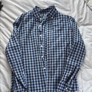 JCrew, men’s medium Plaid Shirt - Navy/Light Blue